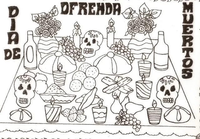 La Casita de Vero★·.·´¯`·.·★: Dibujos para colorear DIA DE MUERTOS