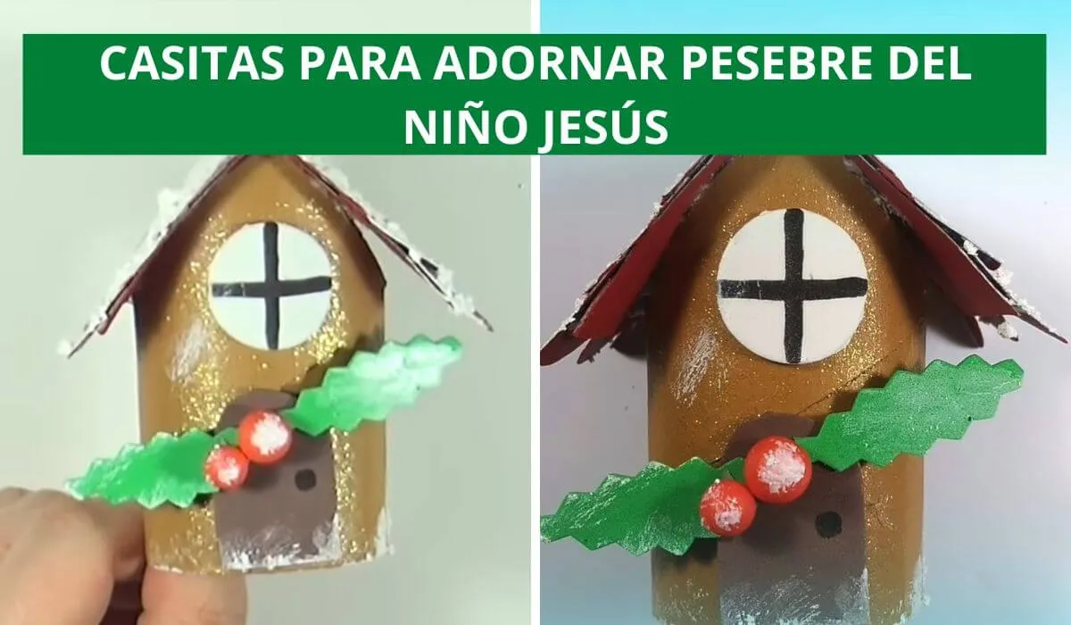 Cómo hacer casitas para adornar el pesebre del niño Jesús con reciclaje - Manualidades eli Cómo hacer casitas para adornar el pesebre del niño Jesús con reciclaje - Manualidades eli
