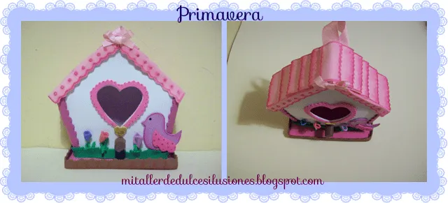 CASITAS LAS 4 ESTACIONES DE GOMA EVA. | MI TALLER DE DULCES ILUSIONES