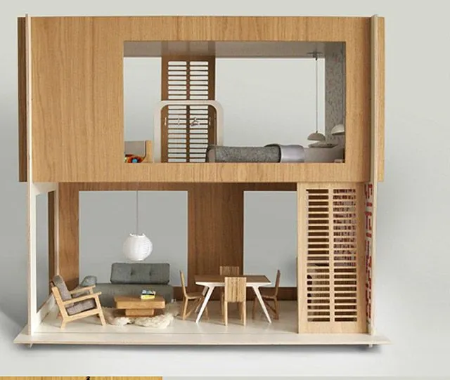 Casitas de muñecas de madera - Ideas para regalar en Navidades ... Casitas de muñecas de madera - Ideas para regalar en Navidades ...
