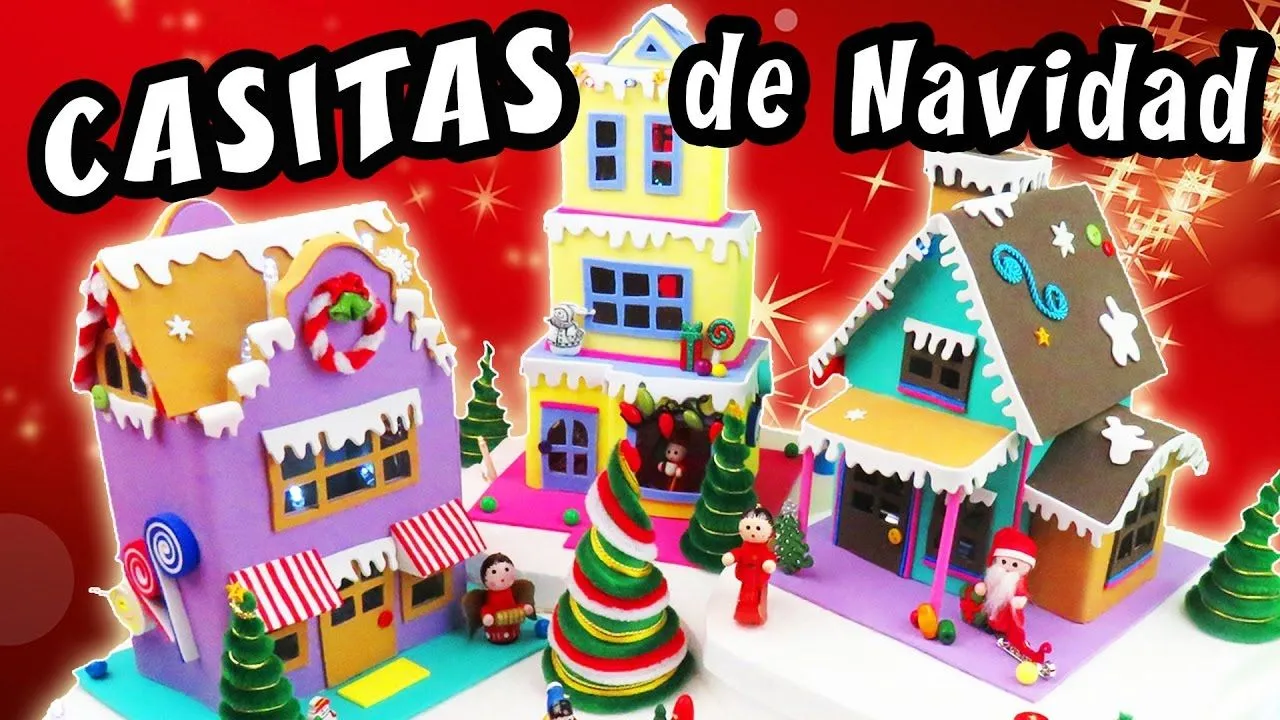 CASITAS DE NAVIDAD CON CARTÓN Y FOAMY - Manualidades aPasos CASITAS DE NAVIDAD CON CARTÓN Y FOAMY - Manualidades aPasos