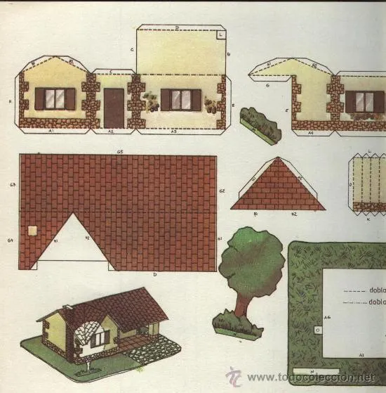 Casitas recortables de papel - Imagui