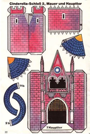 Castillo de la Cenicienta para imprimir | Manualidades Infantiles Castillo de la Cenicienta para imprimir | Manualidades Infantiles
