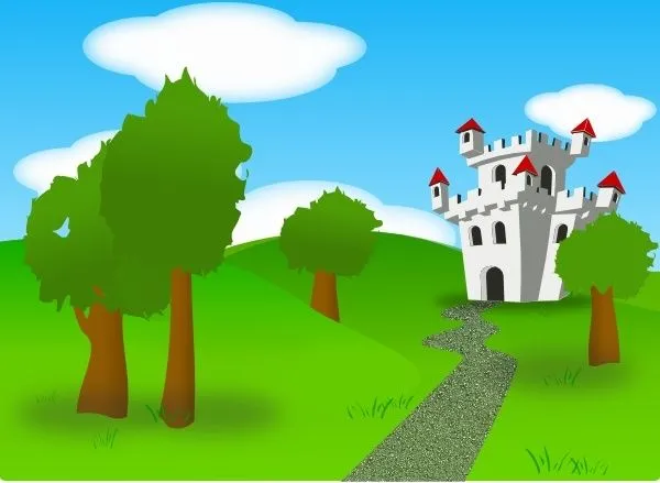 Castillo de dibujos animados clipart Vector de imágenes ...