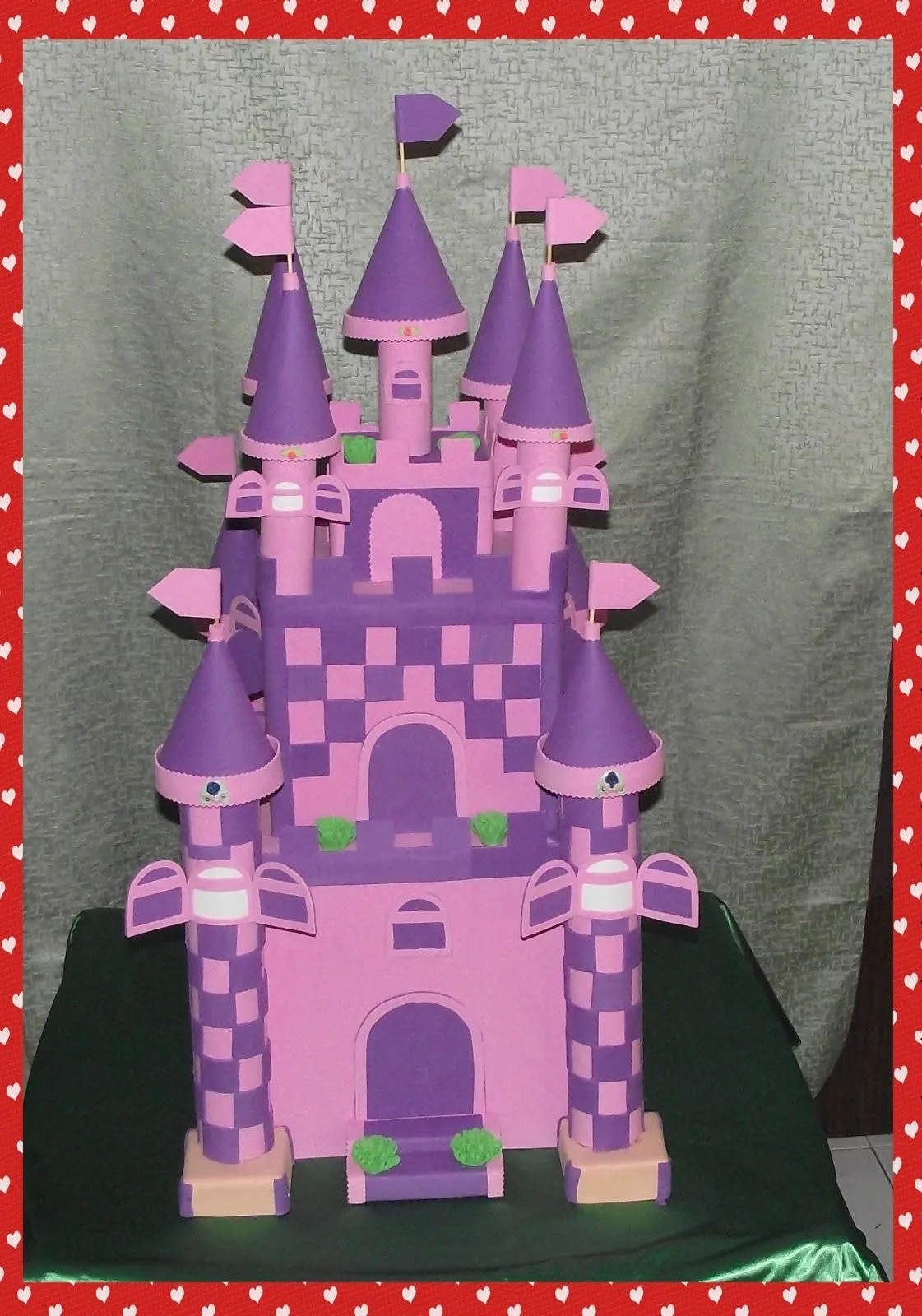 Como hacer castillos de goma eva - Imagui
