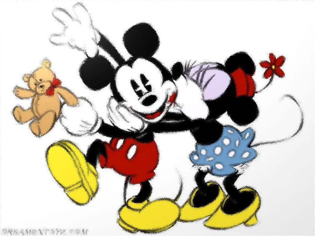 Mickey Mouse antiguo y Minnie blanco y negro - Imagui