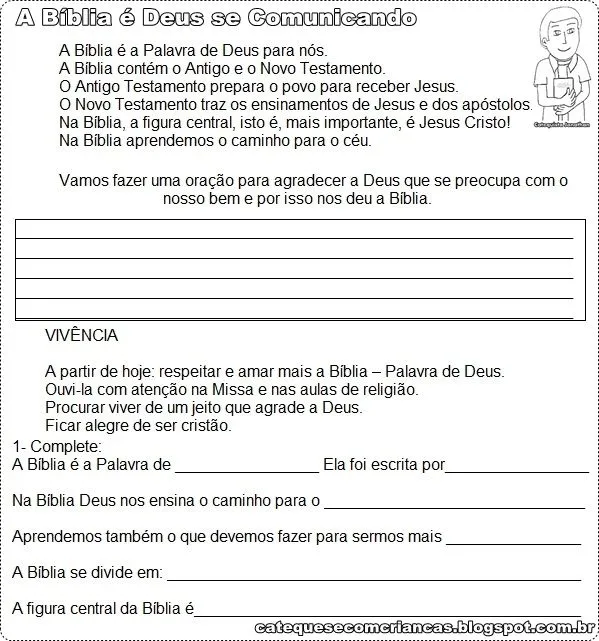 Catequese com Crianças: Atividades sobre a Bíblia Catequese com Crianças: Atividades sobre a Bíblia