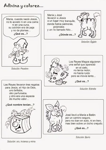 La Catequesis: Adivinanzas ilustradas de Navidad