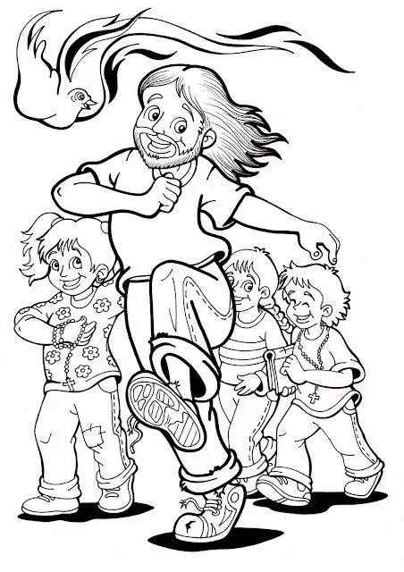 La Catequesis (El blog de Sandra): Dibujos para colorear Jesús con ...