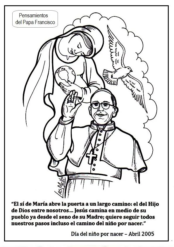 La Catequesis: Pensamientos del Papa Francisco para colorear La Catequesis: Pensamientos del Papa Francisco para colorear