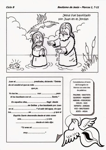 La Catequesis: Recursos Catequesis Bautismo de Jesús