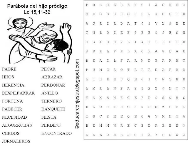 Sopa de letras cristianos para imprimir - Imagui