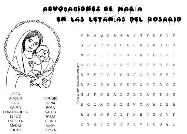 La Catequesis: Recursos Catequesis Las Letanías de la Virgen María