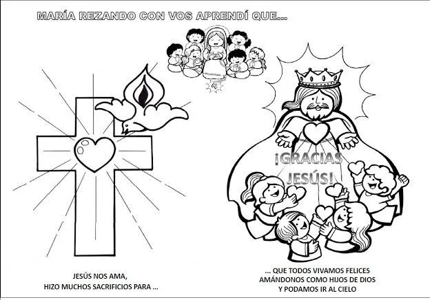 La Catequesis: Recursos Catequesis Santo Rosario para Colorear ...
