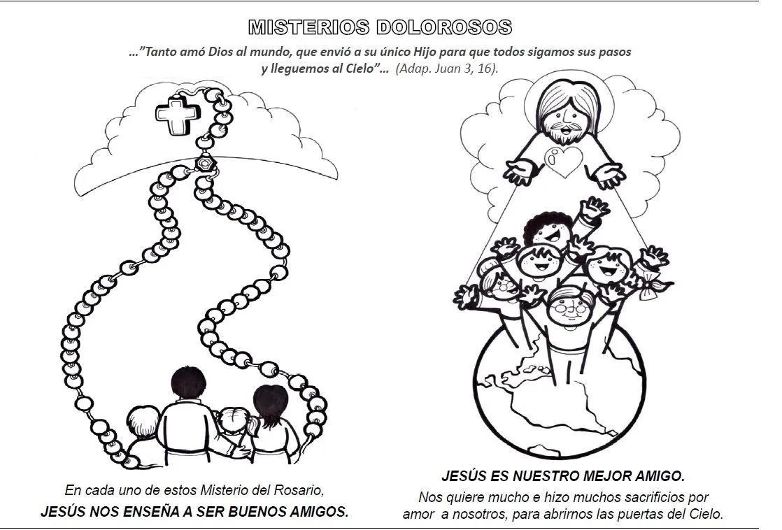 La Catequesis: Recursos Catequesis Santo Rosario para Colorear La Catequesis: Recursos Catequesis Santo Rosario para Colorear