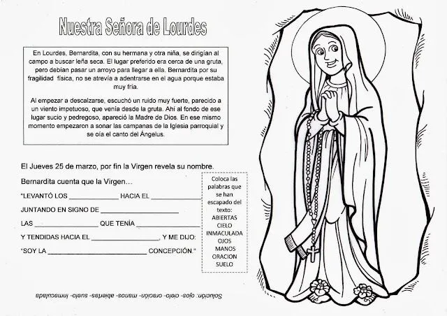 La Catequesis: Recursos Catequesis Nuestra Señora de Lourdes: 11 ... La Catequesis: Recursos Catequesis Nuestra Señora de Lourdes: 11 ...
