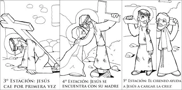 La Catequesis: Viacrucis para colorear los niños de Catequesis