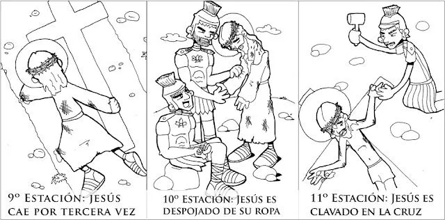 La Catequesis: Viacrucis para colorear los niños de Catequesis