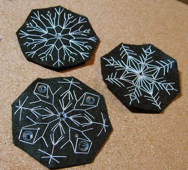 útil para la creación de adornos navideños bordados en fieltro ...