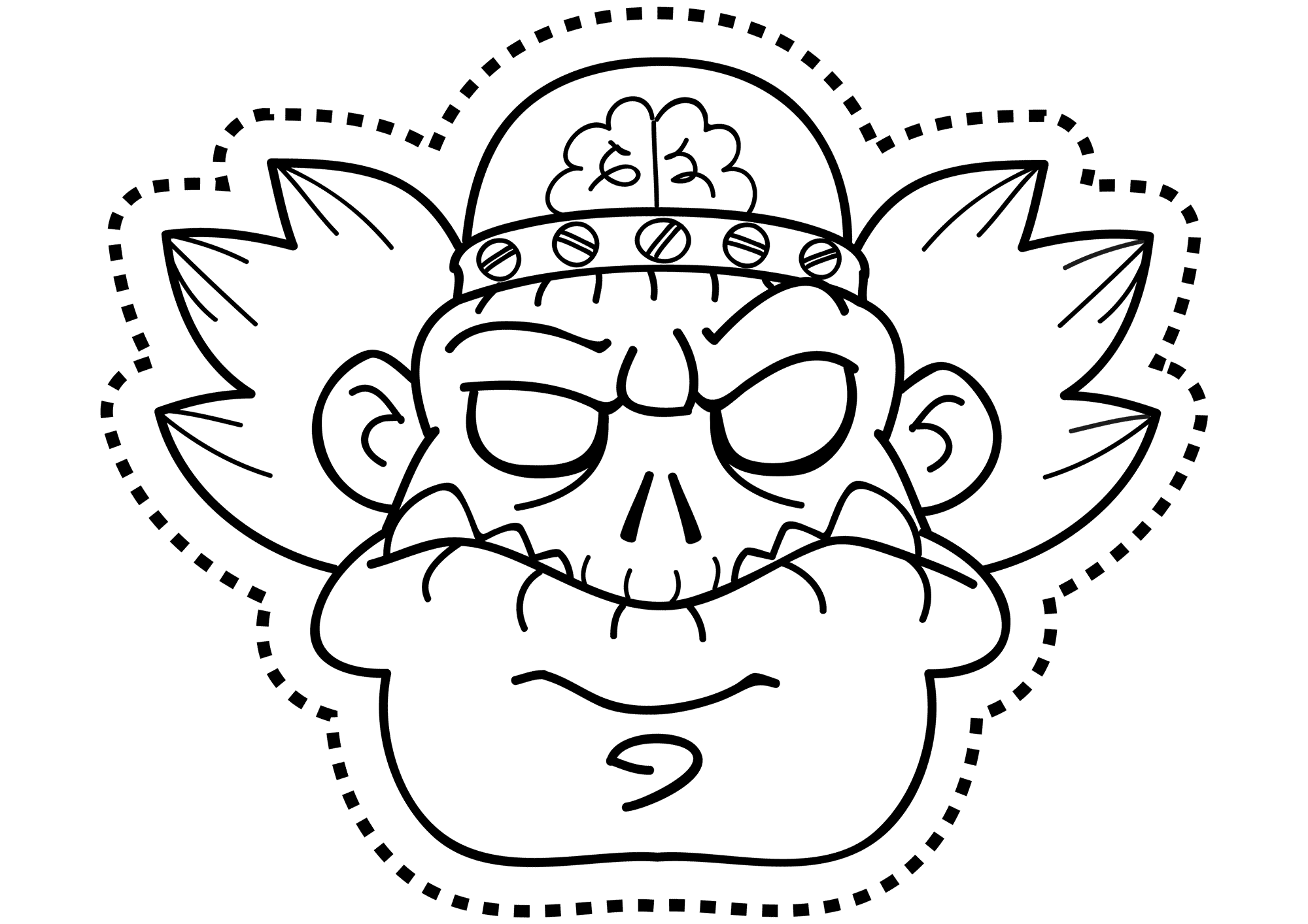Cateta de Zombie - Dibujo de Halloween para colorear online Cateta de Zombie - Dibujo de Halloween para colorear online