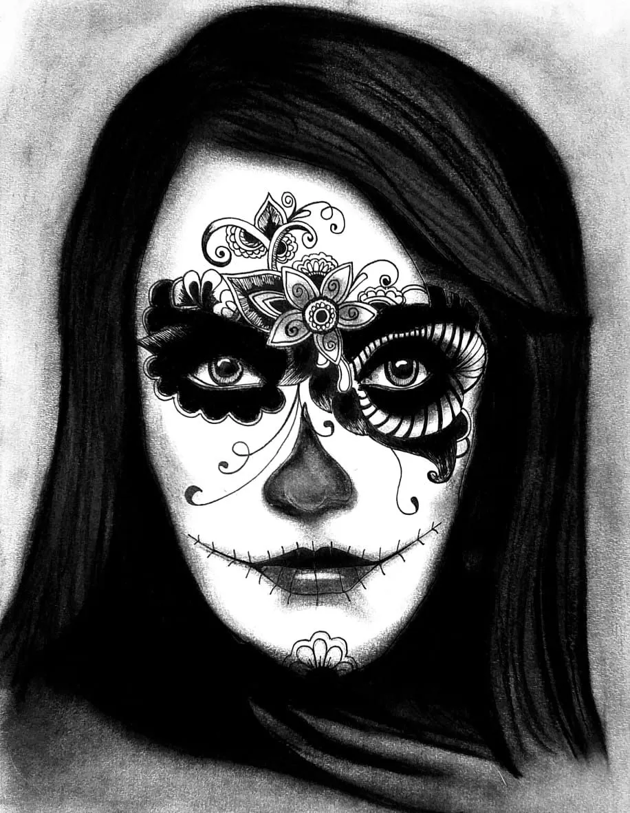 Catrina, Carboncillo, Dibujos, comprar arte original Catrina, Carboncillo, Dibujos, comprar arte original