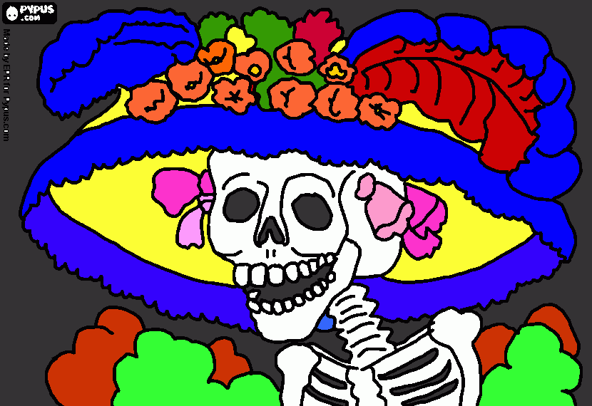 la catrina para colorear, la catrina para imprimir la catrina para colorear, la catrina para imprimir