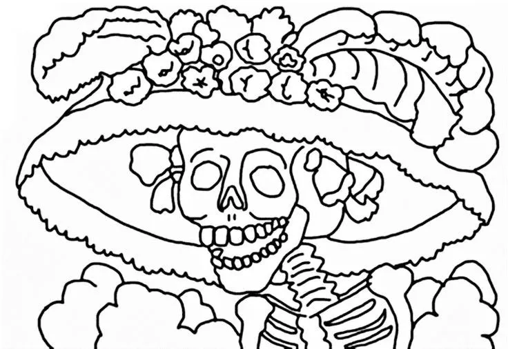 La Catrina para colorear | Colorear | Pinterest