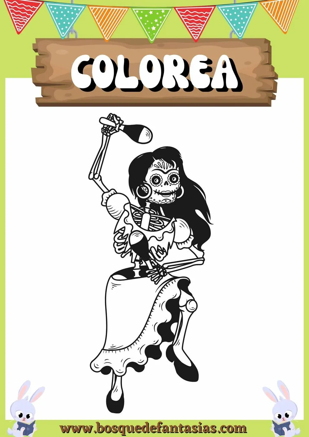 catrina dibujo - Juegos infantiles