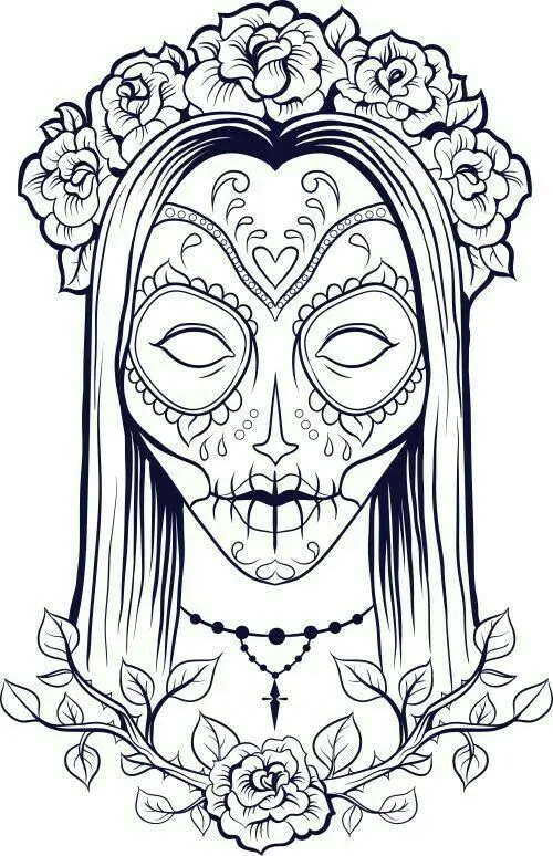 Catrinas y Calaveras para colorear en Halloween y Día de Muertos | Todo imágenes Catrinas y Calaveras para colorear en Halloween y Día de Muertos | Todo imágenes