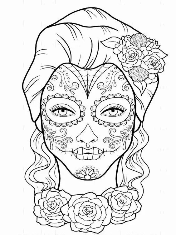 Catrinas y Calaveras para colorear en Halloween y Día de Muertos | Todo imágenes Catrinas y Calaveras para colorear en Halloween y Día de Muertos | Todo imágenes