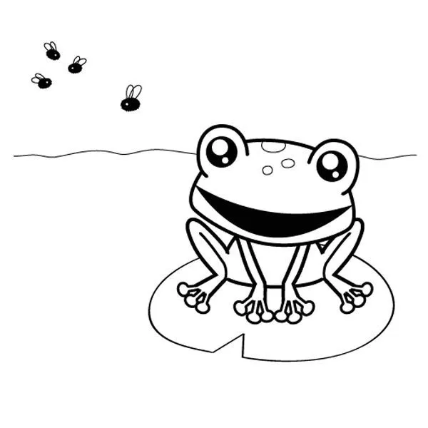 cazando moscas: dibujo para colorear e imprimir cazando moscas: dibujo para colorear e imprimir