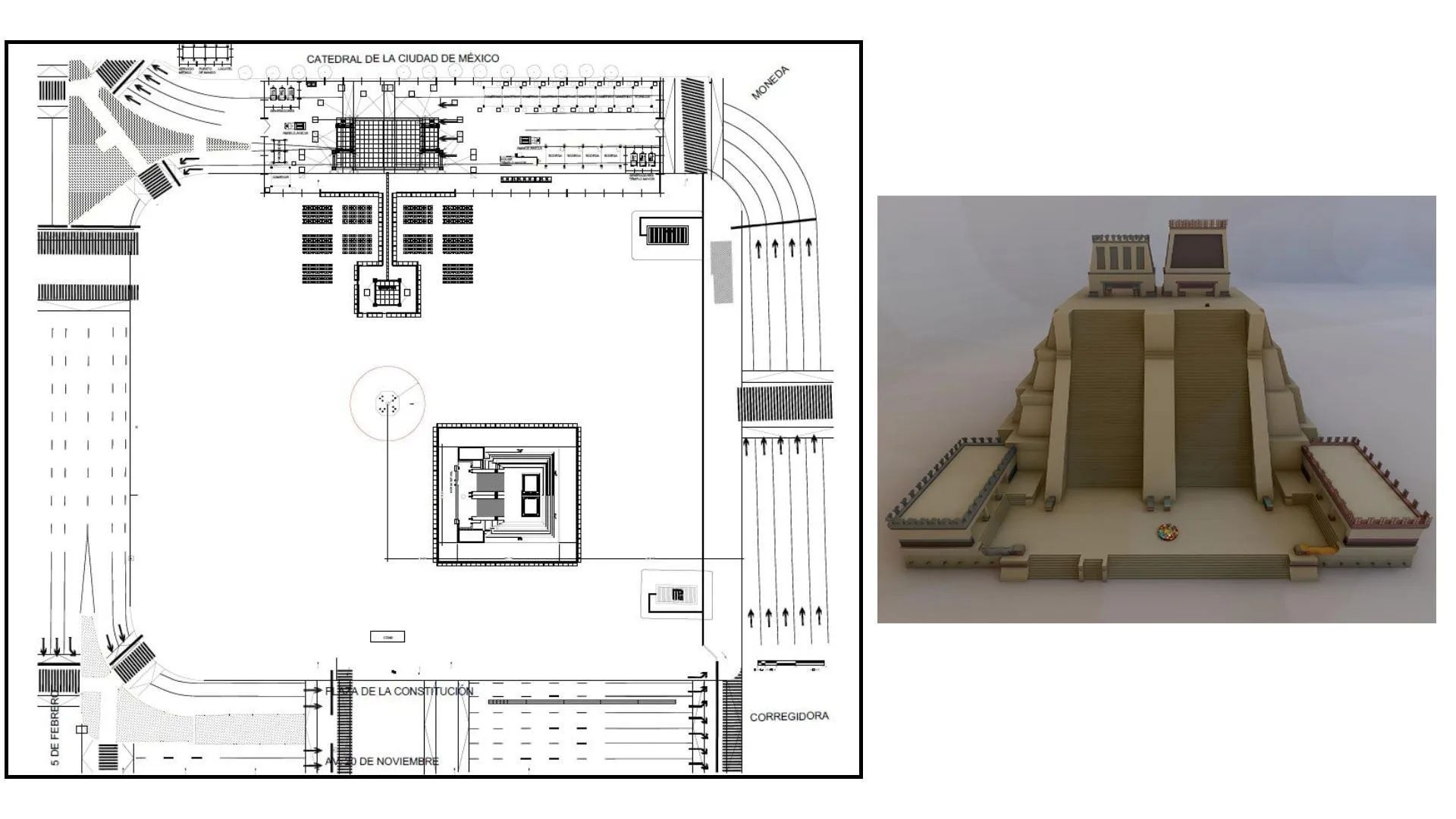 CDMX: así será la maqueta monumental del Templo Mayor en el Zócalo por los 500 años de resistencia indígena - Infobae CDMX: así será la maqueta monumental del Templo Mayor en el Zócalo por los 500 años de resistencia indígena - Infobae