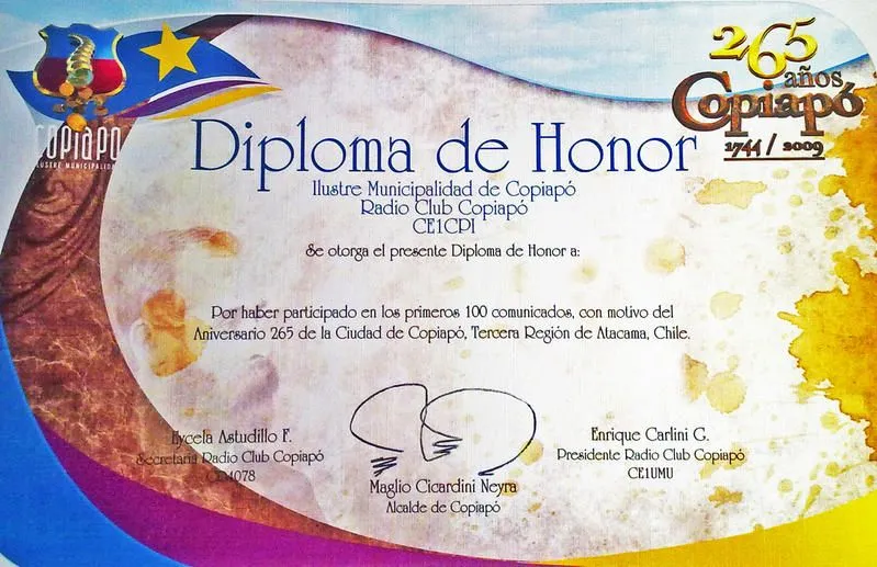 Ver diploma de honor - Imagui