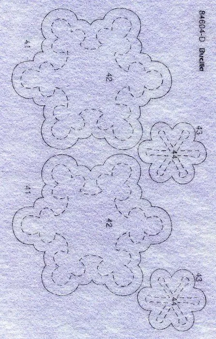 moldes de los copos de nieve en fieltro