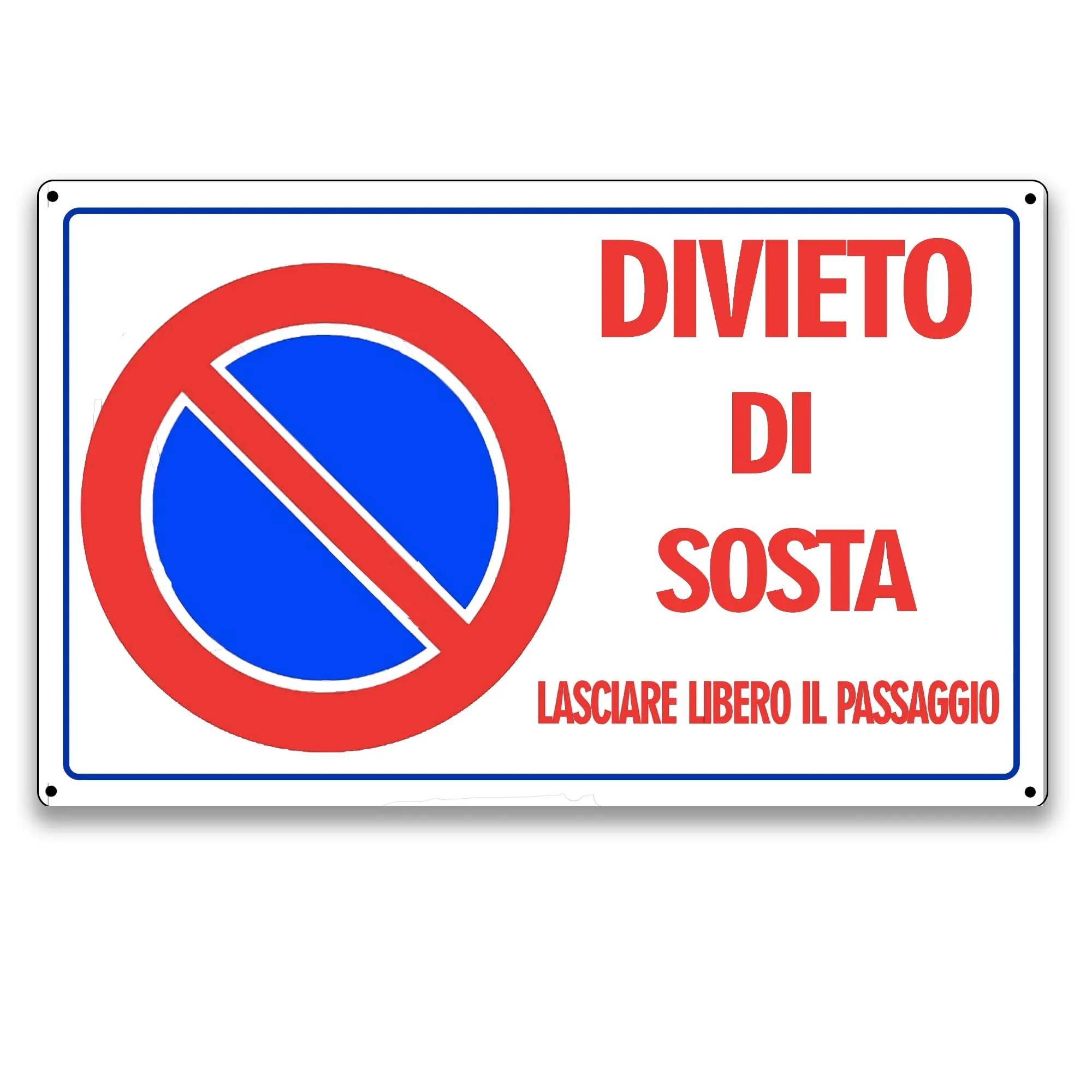 CEIPS Cartello Divieto di Sosta, Grande 30x20cm, Cartello Con Scritta Divieto  di Sosta in PVC Ultra Resistente, Lunga Durata Nel Tempo.(Divieto di Sosta)  : Amazon.it: Fai da te