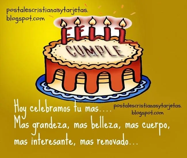 Hoy celebramos tu Feliz Cumpleaños | Postales Cristianas y Tarjetas
