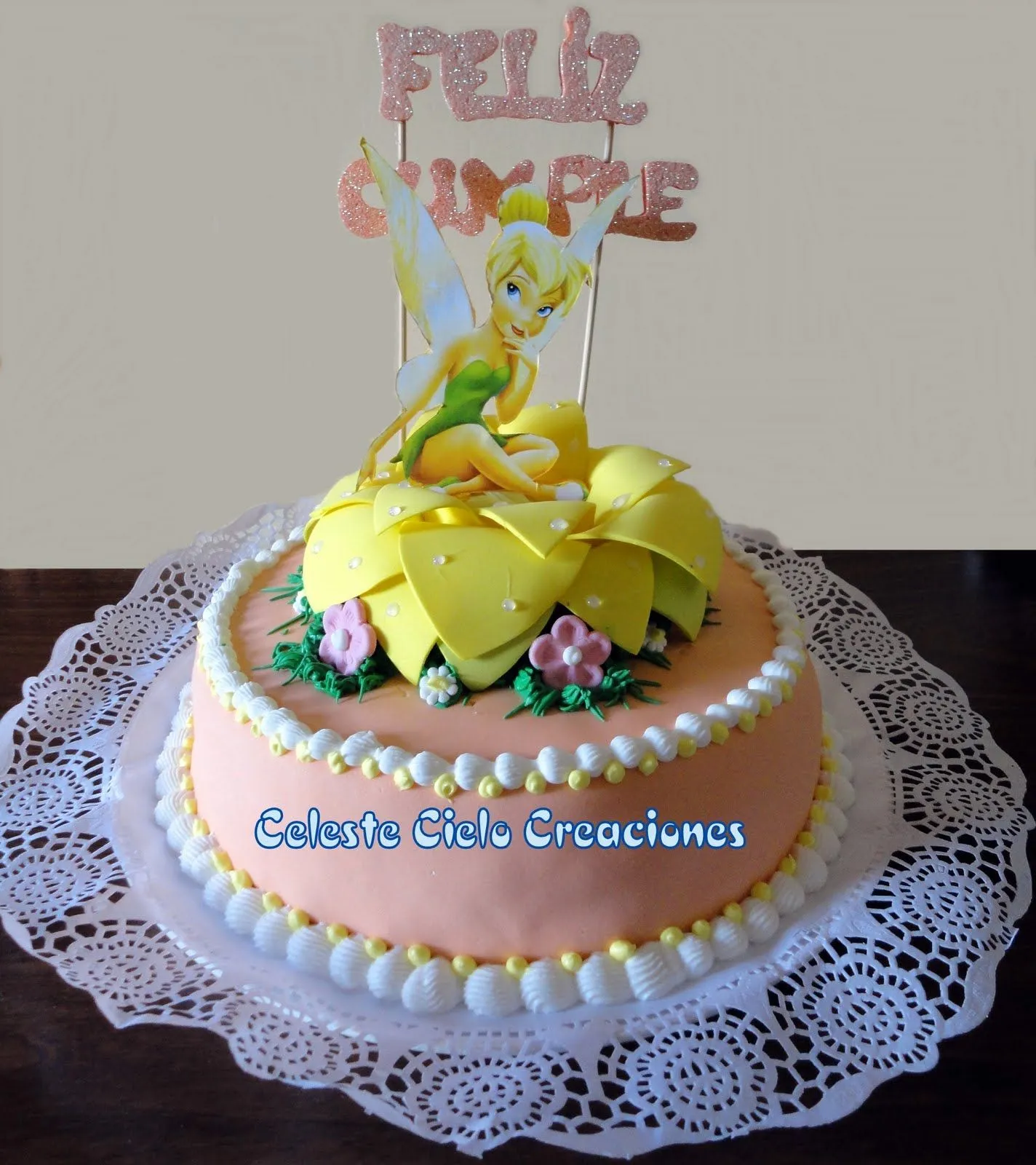 Celeste Cielo Creaciones: Tortas decoradas: Campanita / Tinkerbell Celeste Cielo Creaciones: Tortas decoradas: Campanita / Tinkerbell