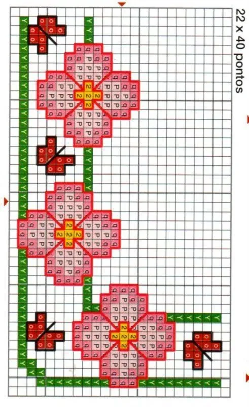 CENEFA DE FLORES | Esquinas punto de X | Pinterest CENEFA DE FLORES | Esquinas punto de X | Pinterest