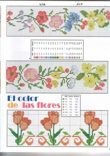Cenefas en punto de cruz gratis - Imagui
