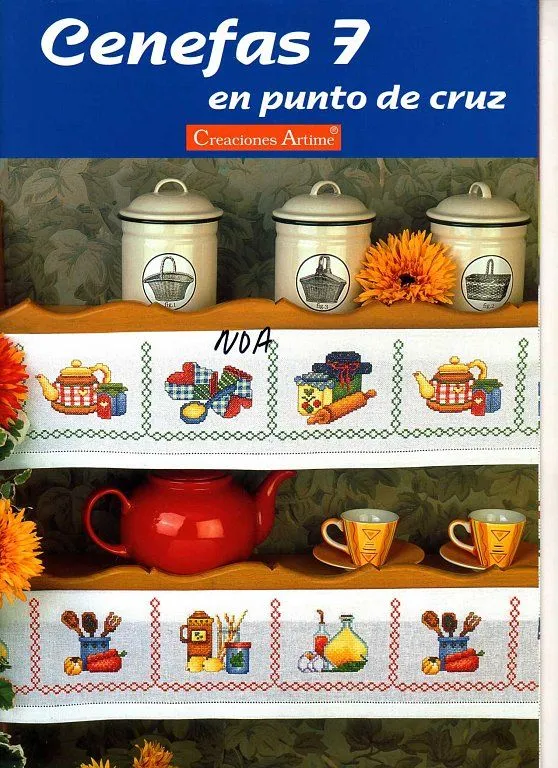 cenefas punto cruz cocina (5) | Aprender manualidades es ...