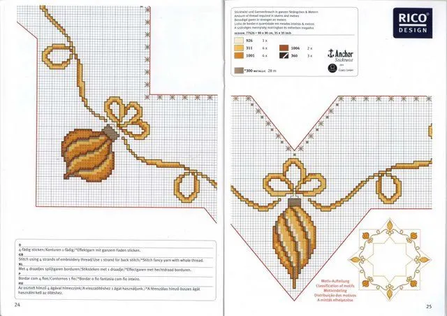 Manteles en punto de cruz+patrones - Imagui