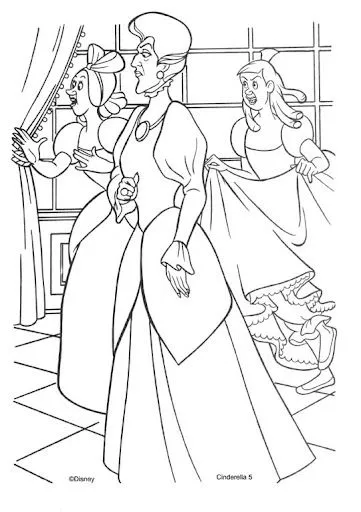 LA CENICIENTA PARA COLOREAR