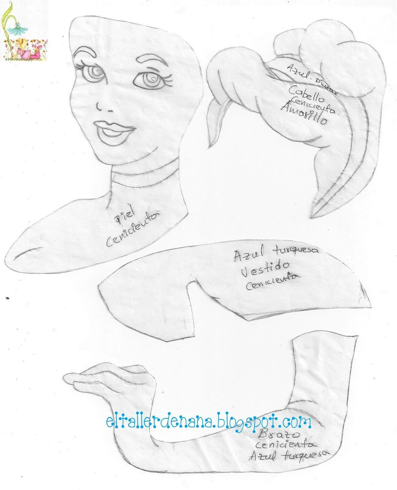 Cenicienta _ Molde - El Taller de Nana