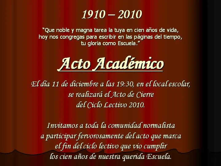 CENTENARIO DE LA ESCUELA NORMAL DE RESISTENCIA