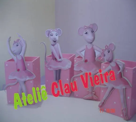 ENFEITES DE MESA ANGELINA BALLERINA | ATELIÊ CLAU VIEIRA | Elo7
