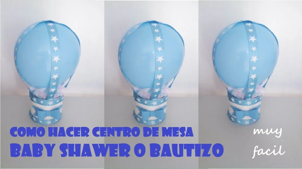 COMO HACER CENTRO DE MESA BABY SHOWER Y BAUTIZO - YouTube