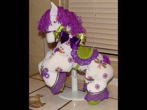 CENTRO DE MESA BABY SHOWER, CABALLITO EN TELA Manualidades - YouTube