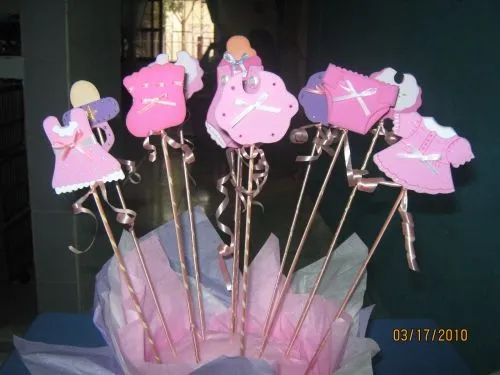 Centro de mesa para baby shower con fomi - Imagui