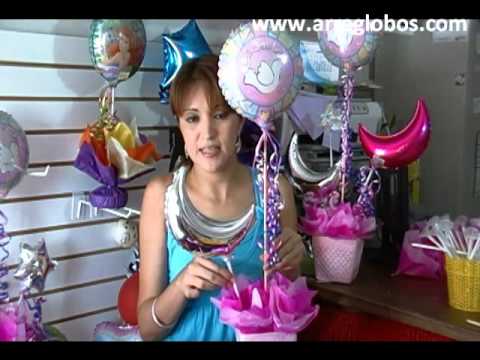 Centro de mesa para bautizo niña (parte 2) - YouTube