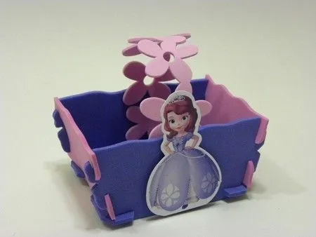 Centro de Mesa Cesta Retangular Princesa Sofia | manualidades ... Centro de Mesa Cesta Retangular Princesa Sofia | manualidades ...